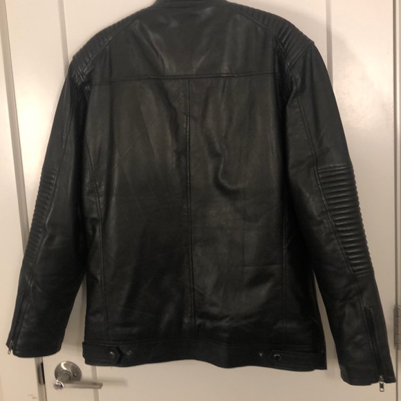 Leather jacket- dark brown/ black - Picture 3 of 3